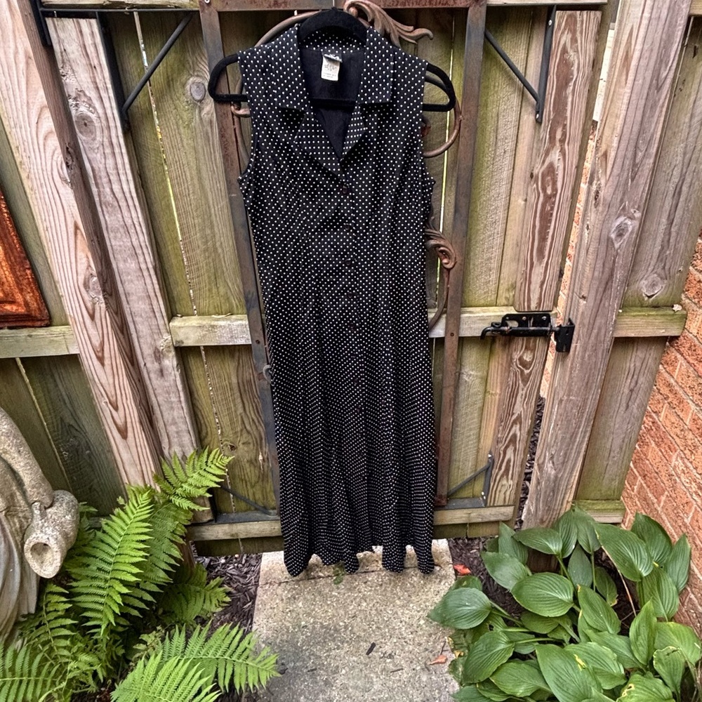 My Michelle Black and White Polka Dot Dress